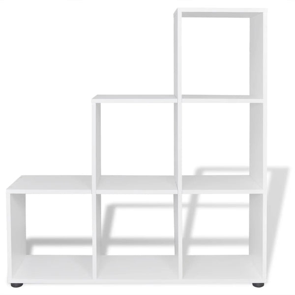 vidaXL Staircase Shelf Bookcase 107 cm White