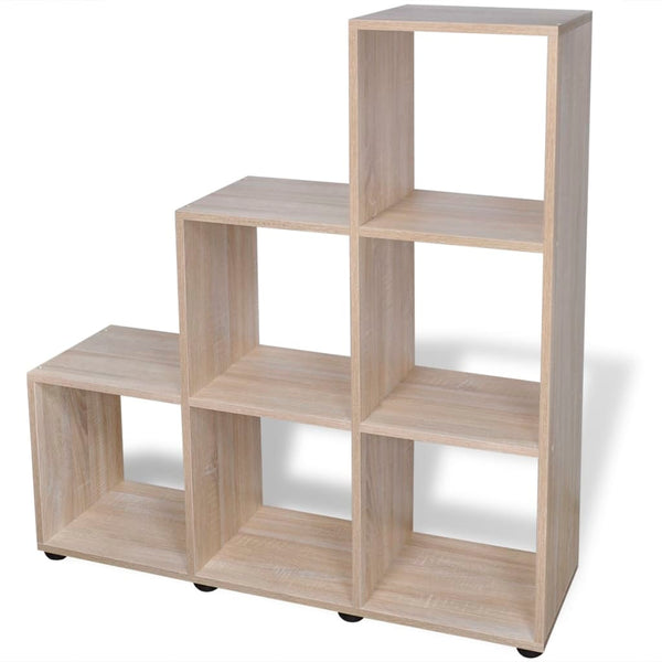 vidaXL Staircase Shelf Bookcase 107 cm Oak