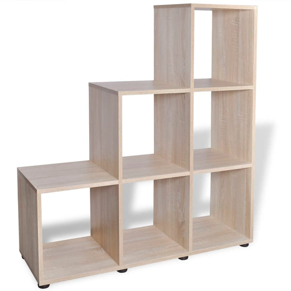 vidaXL Staircase Shelf Bookcase 107 cm Oak