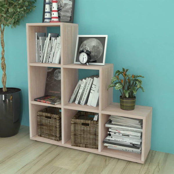 vidaXL Staircase Shelf Bookcase 107 cm Oak