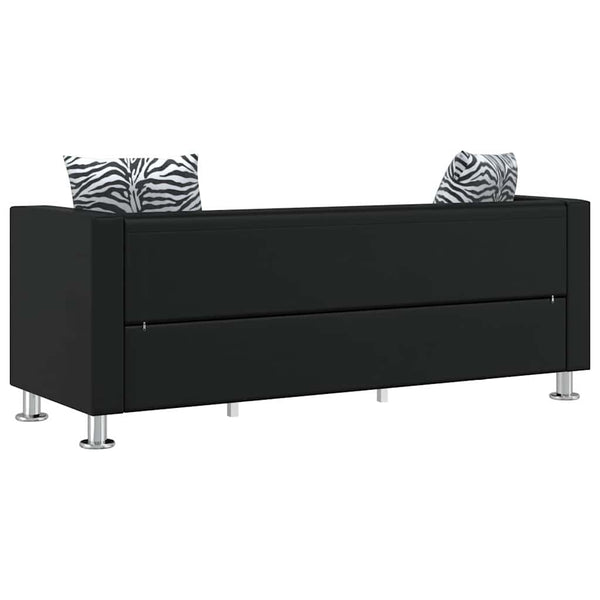 vidaXL 3-Seater and 2-Seater Artificial Leather Sofa Set Black
