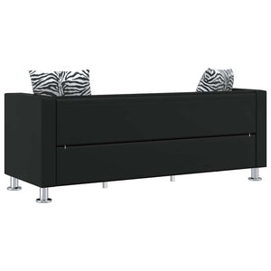 vidaXL Artificial Leather Sofa Set 3-seater + 2-seater + Armchair Black