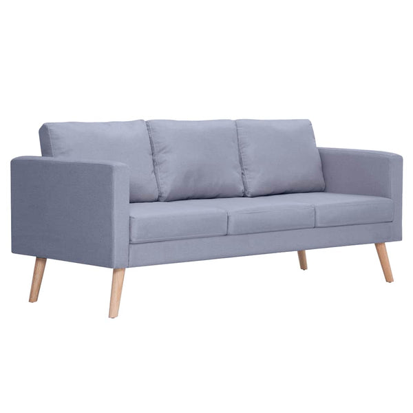 vidaXL Sofa Set 2-Seater & 3-Seater Fabric Light Grey