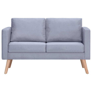 vidaXL Sofa Set 2-Seater & 3-Seater Fabric Light Grey