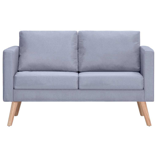 vidaXL Sofa Set 2-Seater & 3-Seater Fabric Light Grey