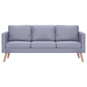 vidaXL Sofa Set 2-Seater & 3-Seater Fabric Light Grey