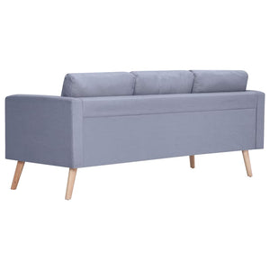 vidaXL Sofa Set 2-Seater & 3-Seater Fabric Light Grey