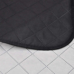 vidaXL Reversible Quilted Bedspread Black/White 170x210 cm