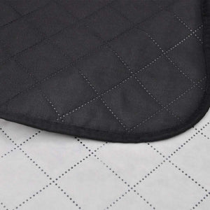 vidaXL Quilted Reversible Bedspread Black/White 220x240 cm