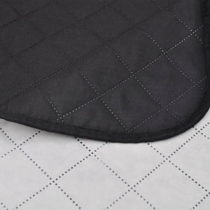 vidaXL Reversible Quilted Bedspread Black/White 230x260 cm