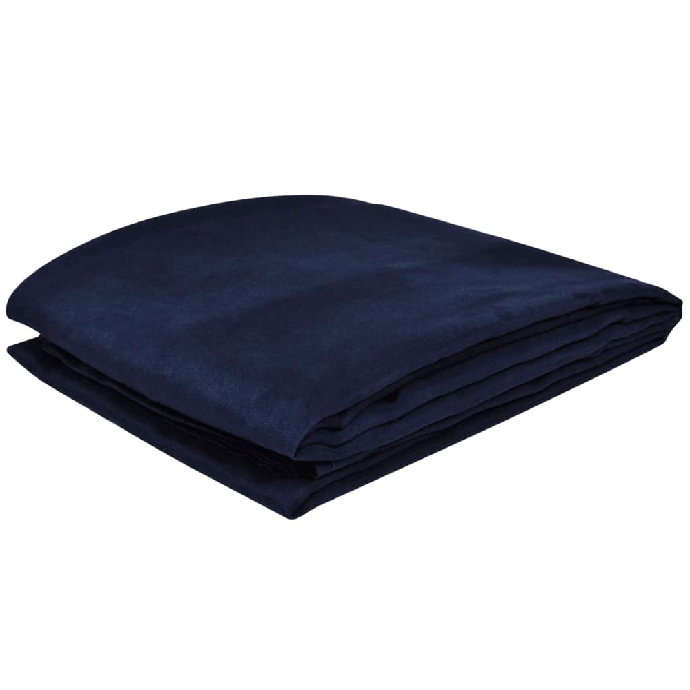 Micro-Suede Sofa Throw Blanket Daybed Cover Navy Blue 270 x 350 cm