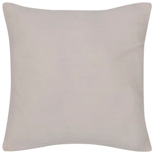 4 beige cotton cushion covers 40 x 40 cm