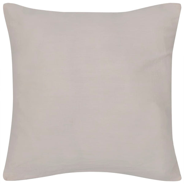 4 beige cotton cushion covers 40 x 40 cm