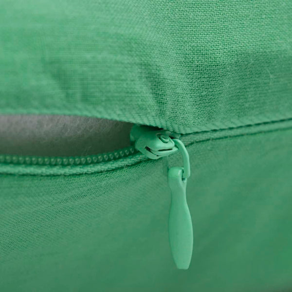 4 apple-green cotton pillowcases 40 x 40 cm