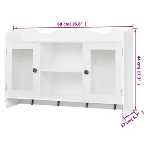 vidaXL Wall Cabinet MDF White