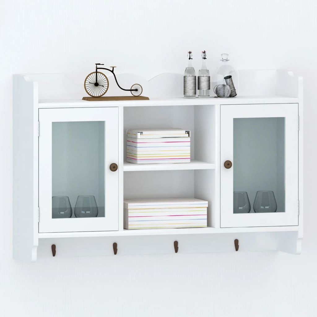 vidaXL Wall Cabinet MDF White