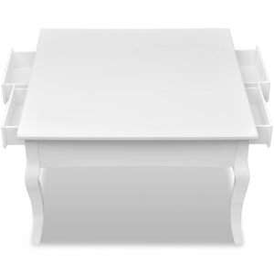 vidaXL Coffee Table with 4 Drawers White