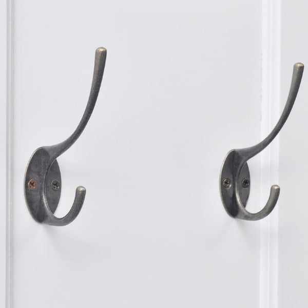 vidaXL Coat Rack Panel 2 pcs White