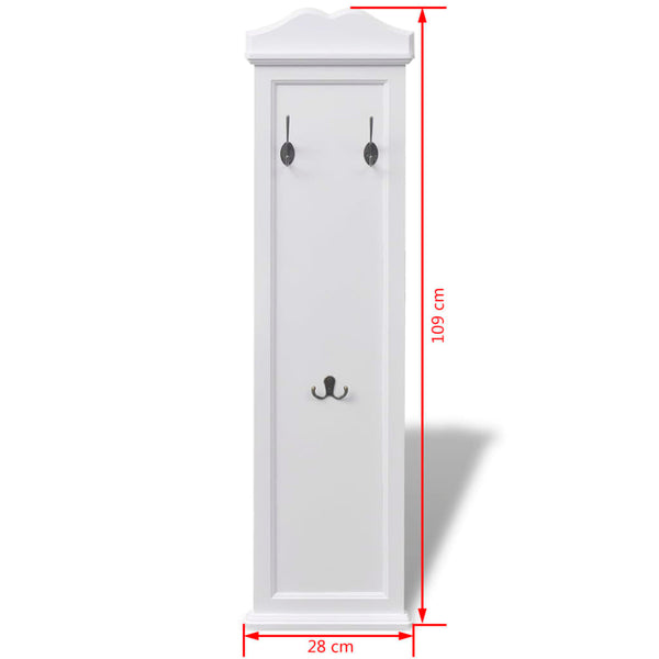 vidaXL Coat Rack Panel 2 pcs White
