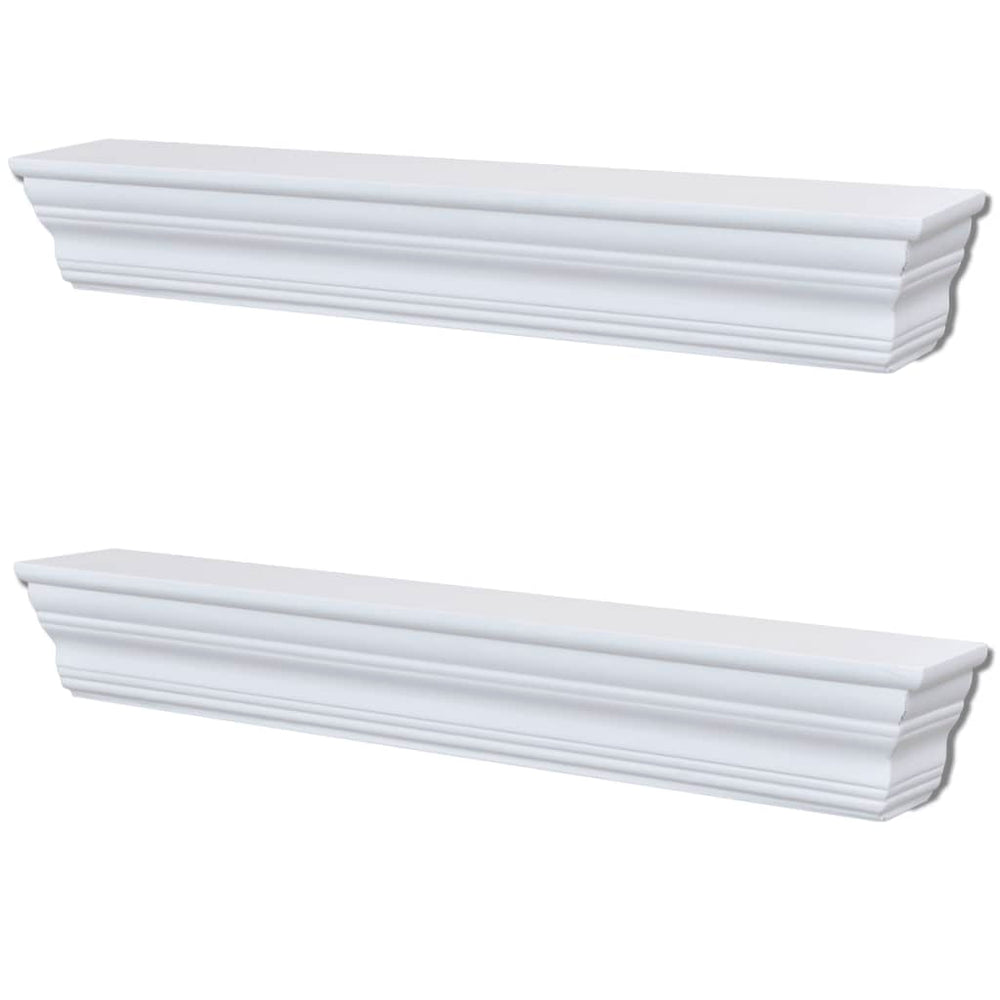 vidaXL Wall Shelves Aaliyah 2 pcs. White