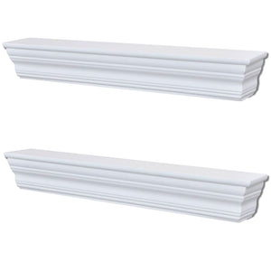 vidaXL Wall Shelves Aaliyah 2 pcs. White