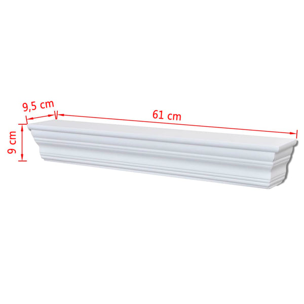 vidaXL Wall Shelves Aaliyah 2 pcs. White