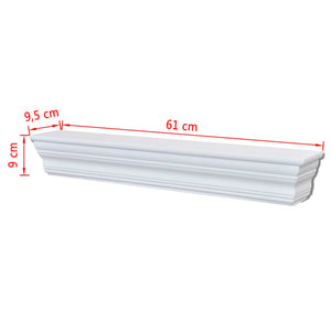 vidaXL Wall Shelves Aaliyah 2 pcs. White