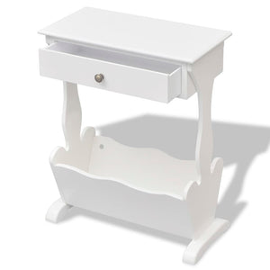 vidaXL Magazine Holder Melrose White