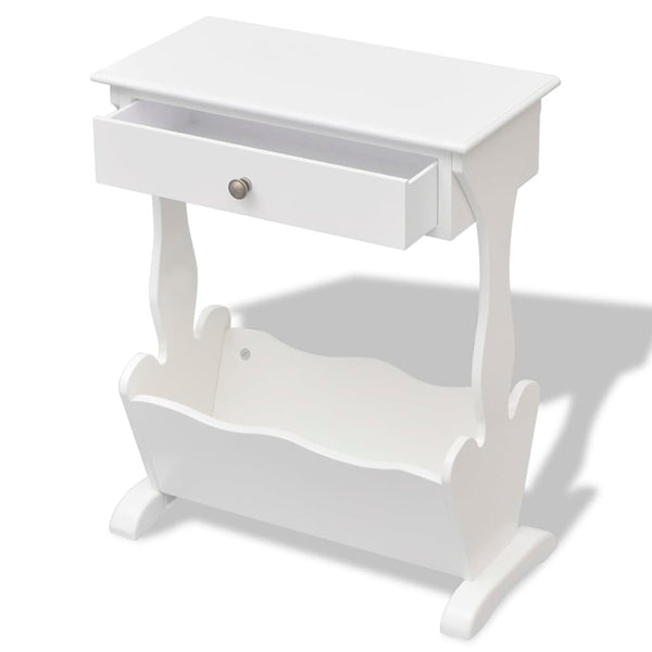 vidaXL Magazine Holder Melrose White