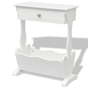 vidaXL Magazine Holder Melrose White