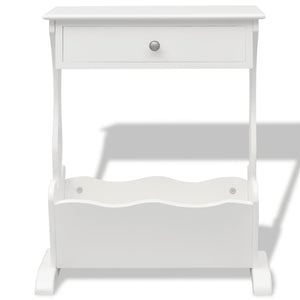 vidaXL Magazine Holder Melrose White