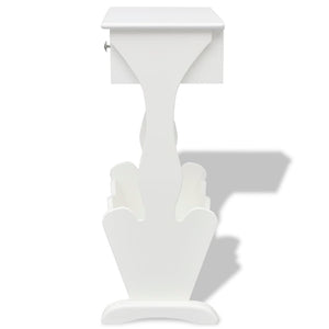 vidaXL Magazine Holder Melrose White