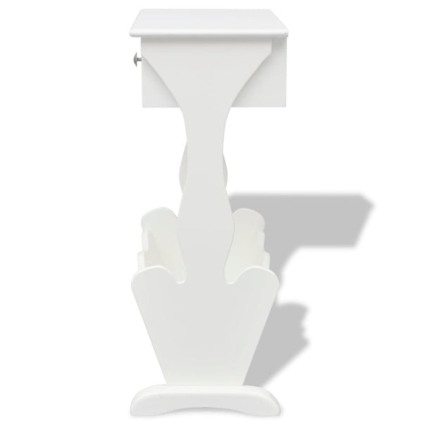 vidaXL Magazine Holder Melrose White