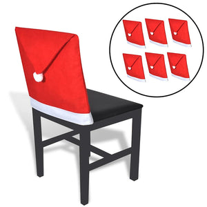 vidaXL 6x Christmas Hat Chair Covers