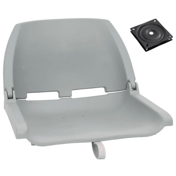 vidaXL 2-Piece Foldable Boat Seat Set Grey