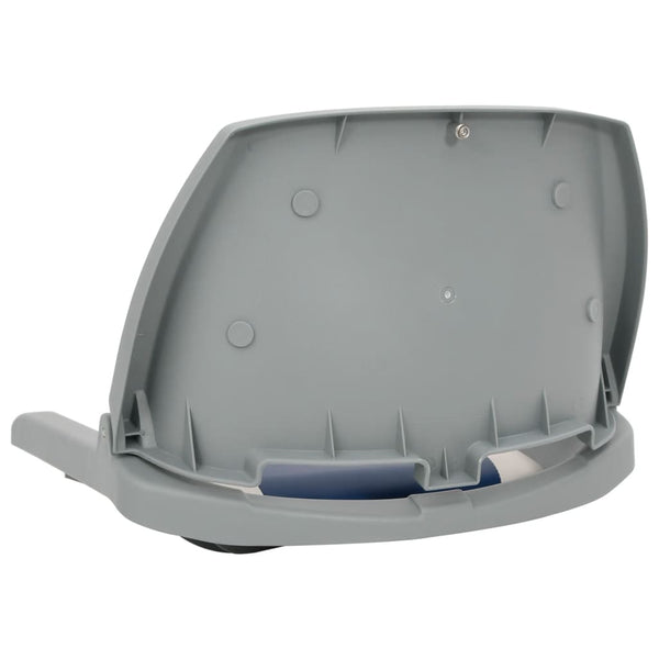 vidaXL 2-Piece Foldable Boat Seat Set with Cushion in Blue and White