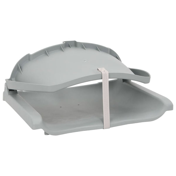 vidaXL 4-Piece Foldable Boat Seat Set Grey