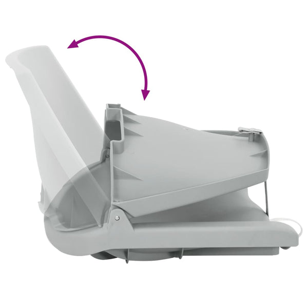 vidaXL 4-Piece Foldable Boat Seat Set Grey