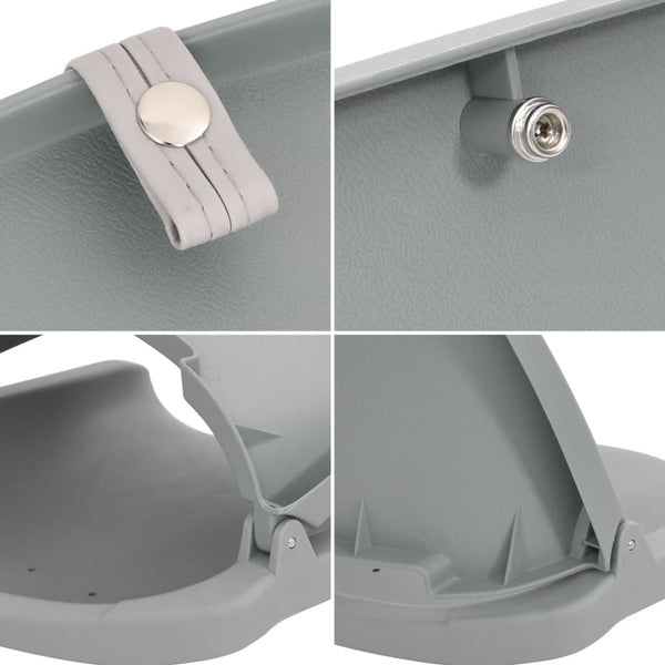 vidaXL 4-Piece Foldable Boat Seat Set Grey