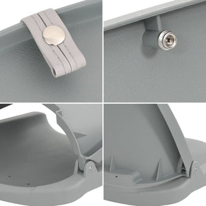 vidaXL 4-Piece Foldable Boat Seat Set Grey