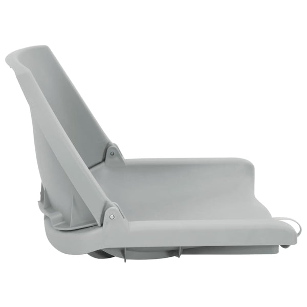 vidaXL 4-Piece Foldable Boat Seat Set Grey
