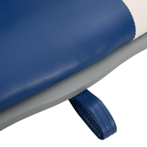 vidaXL 4-Piece Foldable Boat Seat Set with Cushions in Blue and White