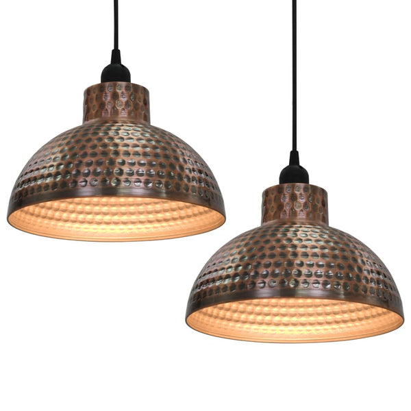 vidaXL Semi-Hemispherical Ceiling Lamps 2 pcs Copper-colored