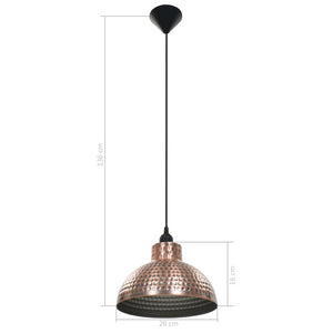 vidaXL Semi-Hemispherical Ceiling Lamps 2 pcs Copper-colored