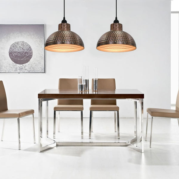 vidaXL Semi-Hemispherical Ceiling Lamps 2 pcs Copper-colored