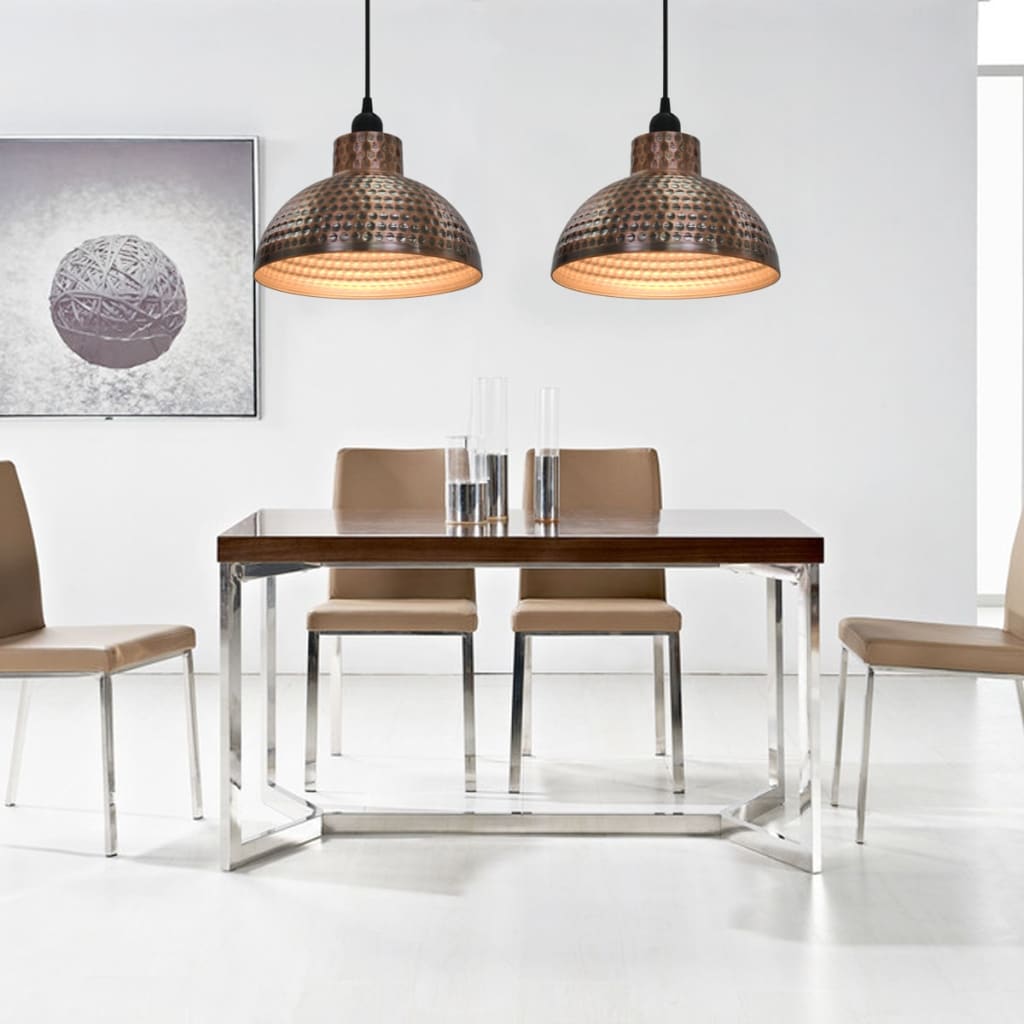 vidaXL Semi-Hemispherical Ceiling Lamps 2 pcs Copper-colored