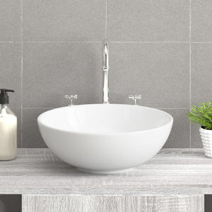 vidaXL Sink White 28x28x10 cm Ceramic