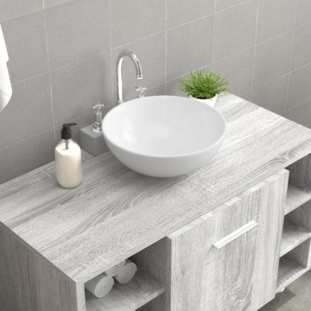 vidaXL Sink White 28x28x10 cm Ceramic