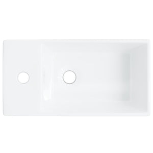 vidaXL Wash Basin White 48x25x15 cm Ceramic