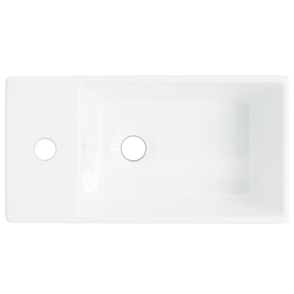 vidaXL Wash Basin White 48x25x15 cm Ceramic